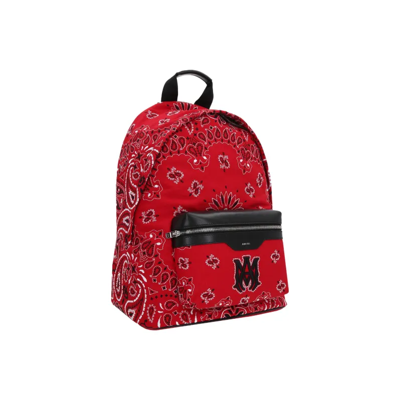 AMIRI Cotton With Calfskin Backpack Men's Red-1