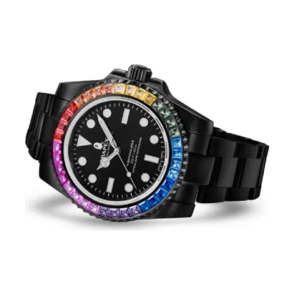 A BATHING APE Type 1 Bapex Crystal Stone Watch Silver-1