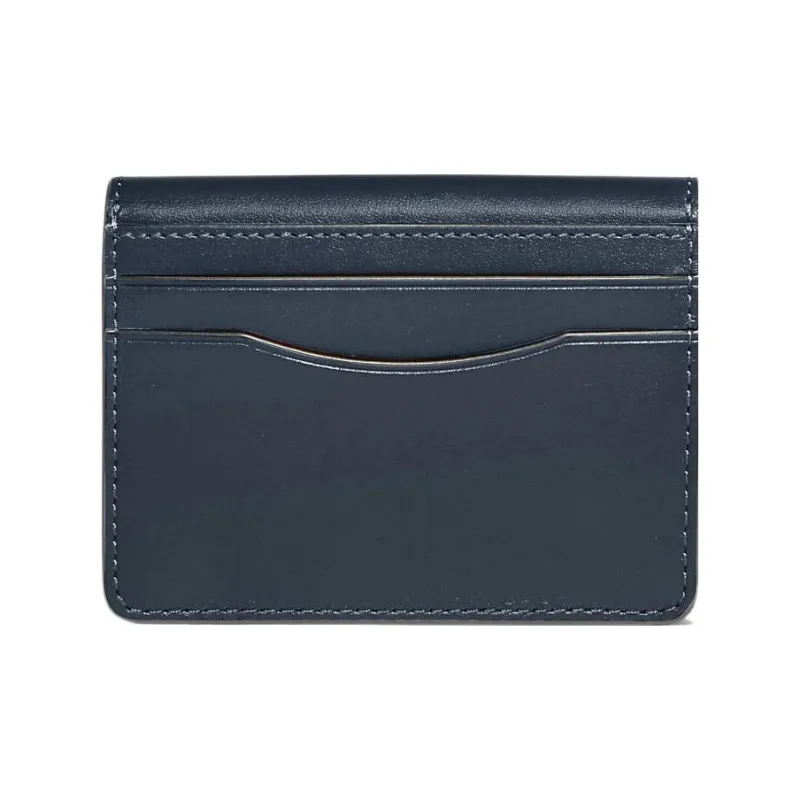 COACH Bandit Calfskin Card Holder Mini Women's Denim Blue-1