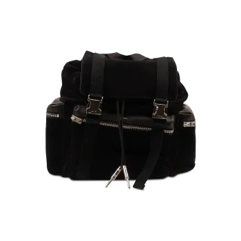 AMIRI Leather Suede Bonded Backpack Men's Black