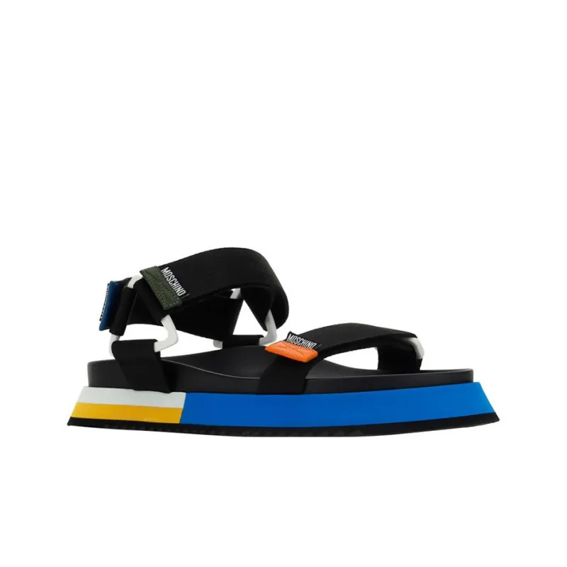 MOSCHINO Colour-block Touch-strap Sandals-2