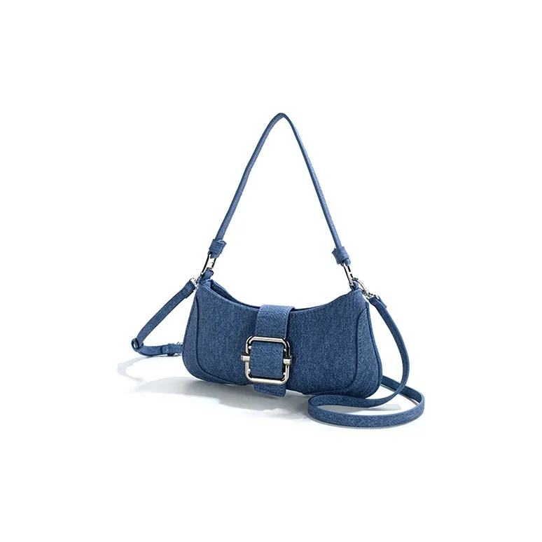 HAWA PU/Canvas Canvas Bag Shoulder Bag Baguette Bag Dumpling Bag Shoulder Bag Medium Size Women's Multicolor-15