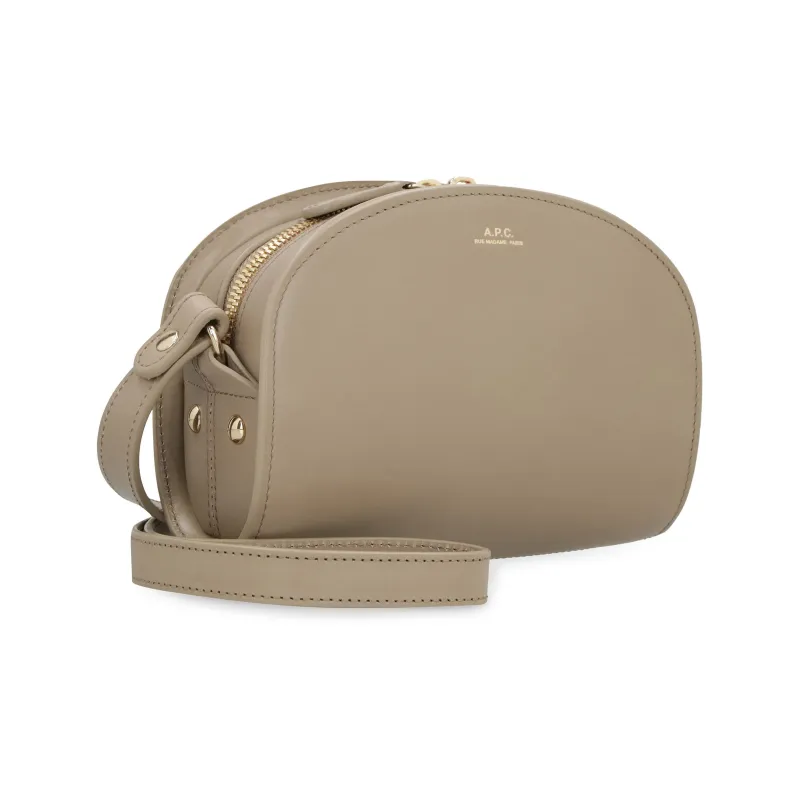 A.P.C Cotton Smooth Leather With Cow Leather Crossbody Bag, Shoulder Bag Mini Women's Nude-1