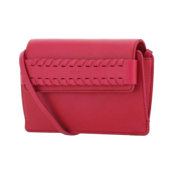 Chloe Mony Calfskin Handheld Shoulder Bag, Crossbody Bag, Wallet Women's Coral Pink-1