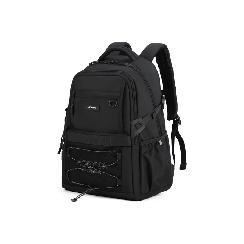 AOKING AK Polyester Backpack Large Size Unisex Light Gray/Black-3