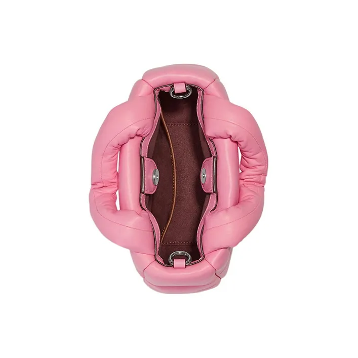 COACH Pillow Nappa Leather Tote Bag, Shopping Bag, Shoulder Bag, Crossbody Bag, Handbag Mini Women's Pink-2