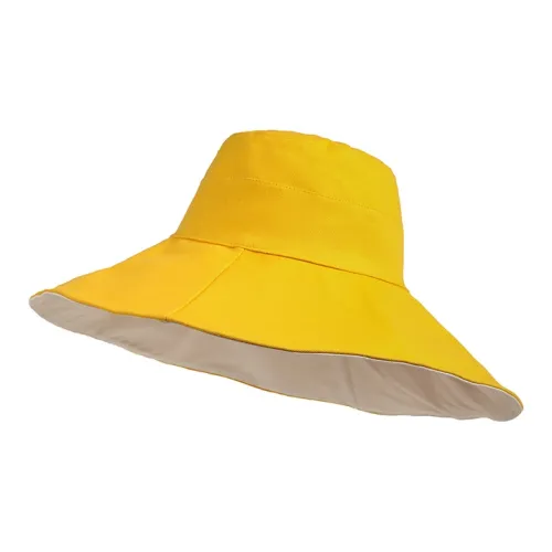 VINEY Bucket Hats Women's Yellow With Beige