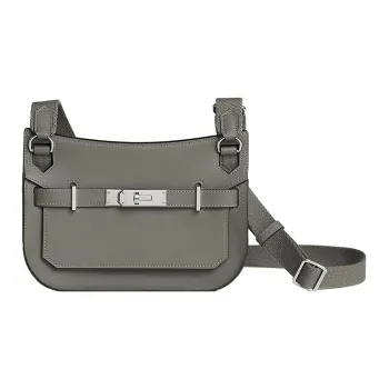 HERMES Jypsiere Swift Calfskin Shoulder Bag Crossbody Bag Mini Women's Cumulonimbus Gray