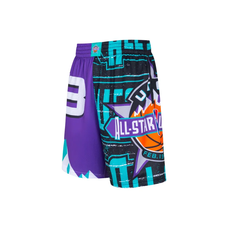 Mitchell Ness Casual Shorts Men Multicolor Purple Blue-1