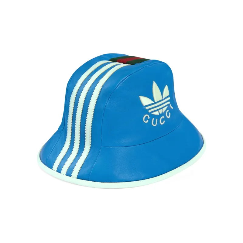 Adidas X GUCCI X ADIDAS Collaboration Bucket Hats Women's Blue/White-2