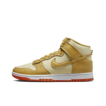 Nike Dunk High Wheat Gold Safety Orange