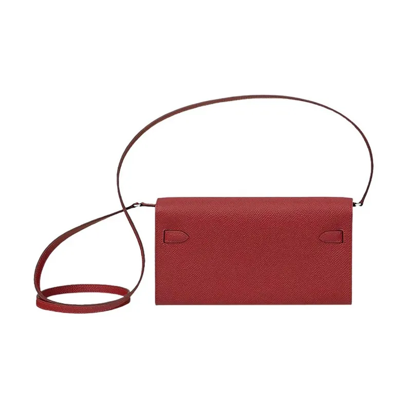 HERMES Kelly To Go Epsom Leather Shoulder Bag Crossbody Bag Women's K1 Rouge Grenade Garnet Red-1