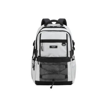 AOKING AK Polyester Backpack Large Size Unisex Light Gray/Black