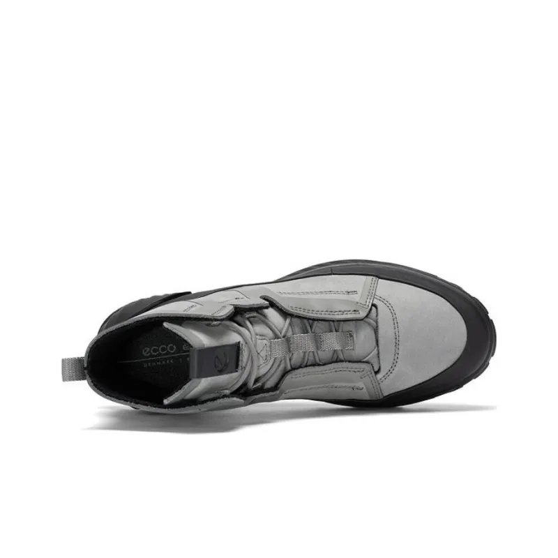 Ecco Casual Shoes Men High Top Black Gray Color-2