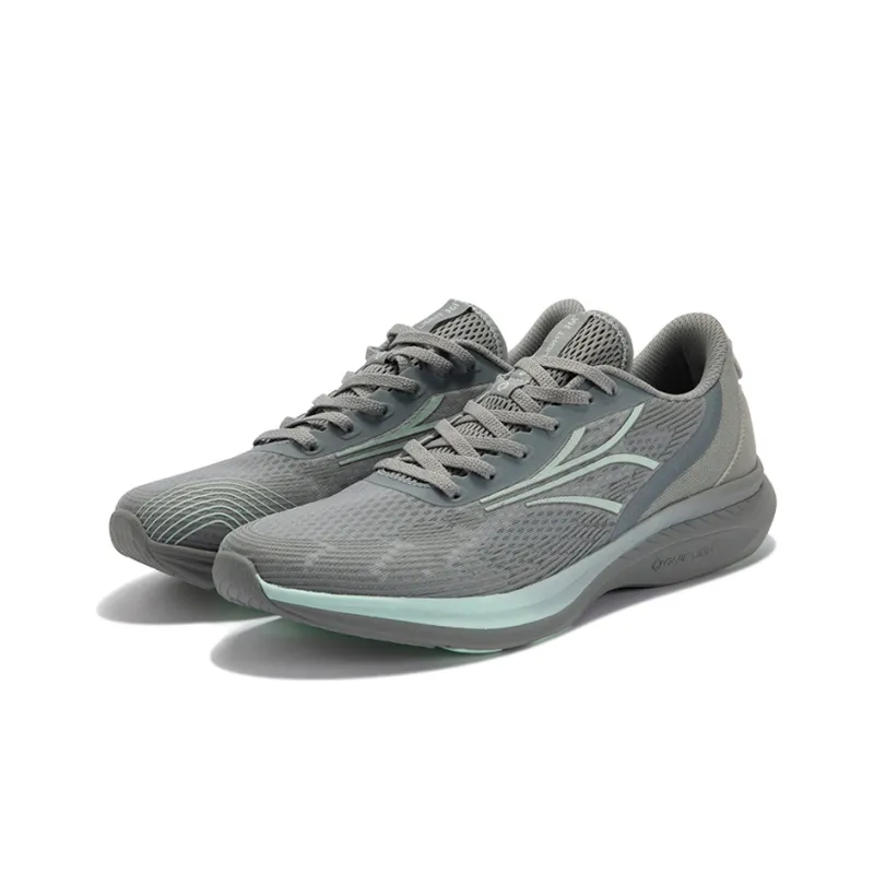 361° FlyFish 2 Lightweight Wear Resistant Slip Resistant Breathable Low Top Running Shoes Men's Gray Green-2