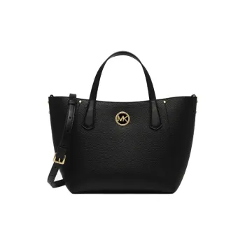 MICHAEL KORS Allison Artificial Leather Basket Bag Tote Bag Shopping Bag Handbag Crossbody Bag Small Size Women's Black
