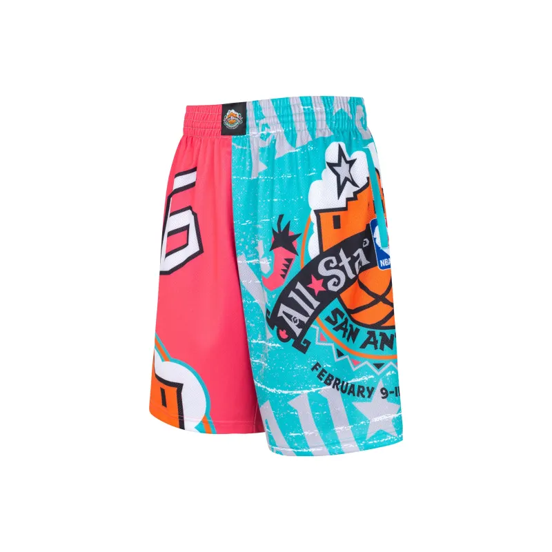 Mitchell Ness Sports Shorts Men Panelled Pink Color-1