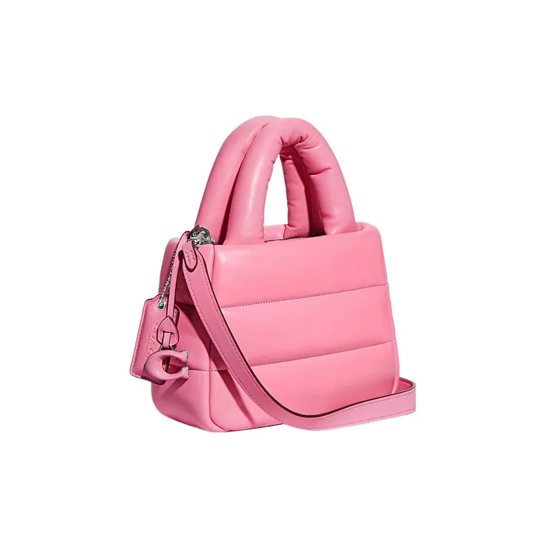 COACH Pillow Nappa Leather Tote Bag, Shopping Bag, Shoulder Bag, Crossbody Bag, Handbag Mini Women's Pink-1