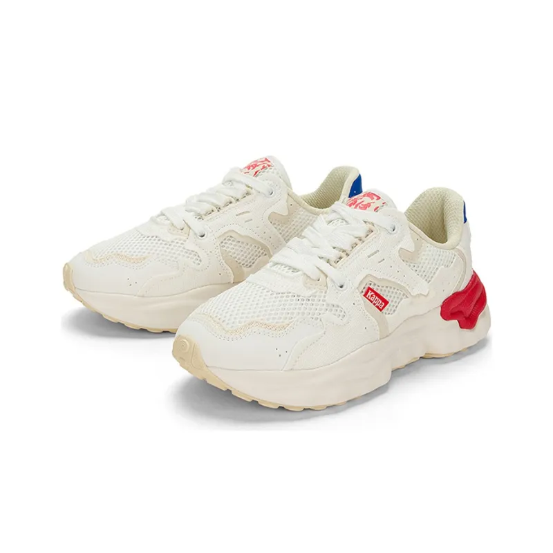 Kappa Anti Slip And Wear Resistant Breathable Low Top Casual Running Shoes Unisex White-3