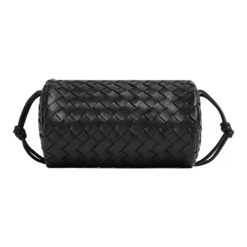 Bottega Veneta LOOP Leather Pen Case Shoulder Bag Handbag Shoulder Bag Small Size Women's Black