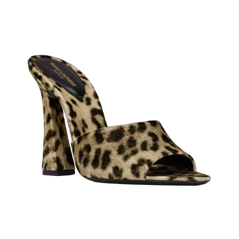 SAINT LAURENT Odor Resistant Slide Slippers Women's Light Umber-2