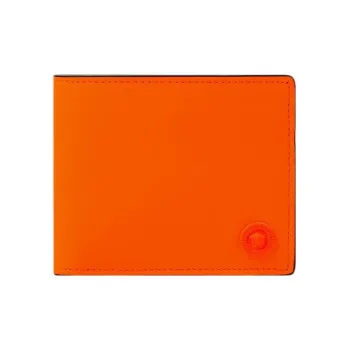 VERSACE Cow Leather Wallet Regular Men's Orange
