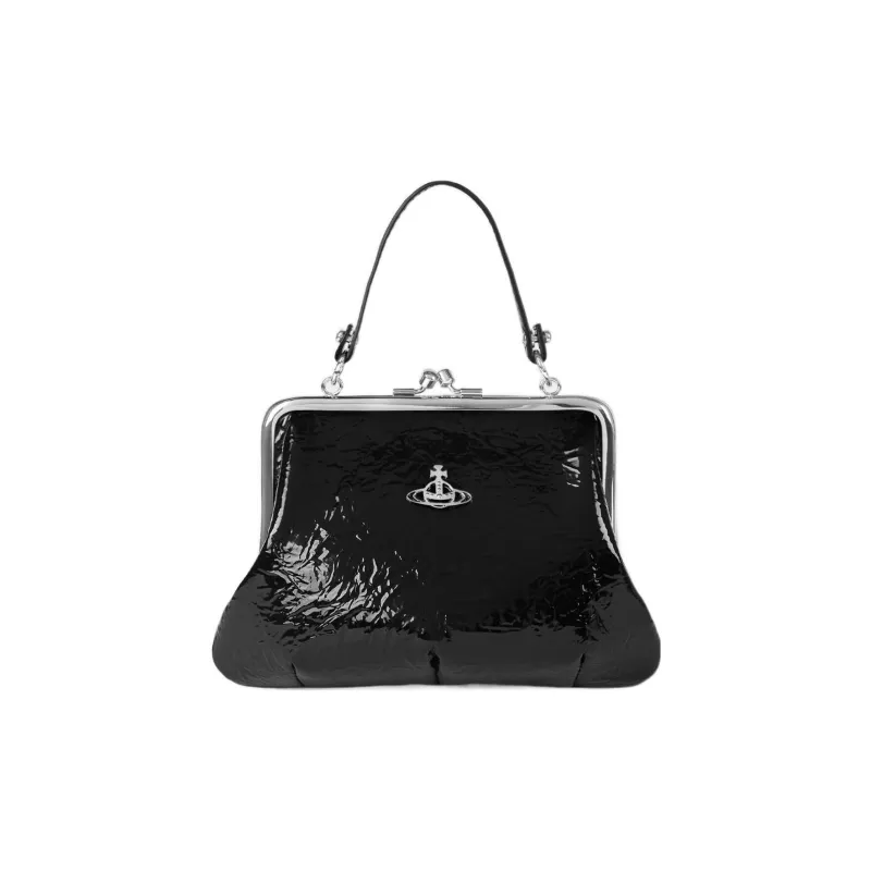 Vivienne Westwood PU Dumpling Bag Shoulder Bag Crossbody Bag Handbag Women's Black-0