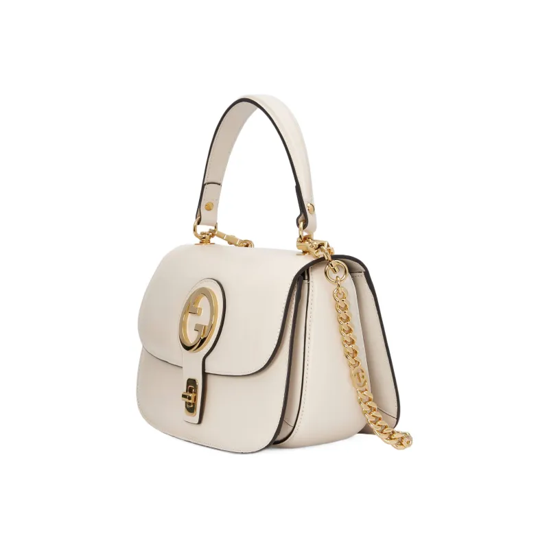 GUCCI Blondie Leather Shoulder Bag Crossbody Bag Handbag Small Size Women's White-3