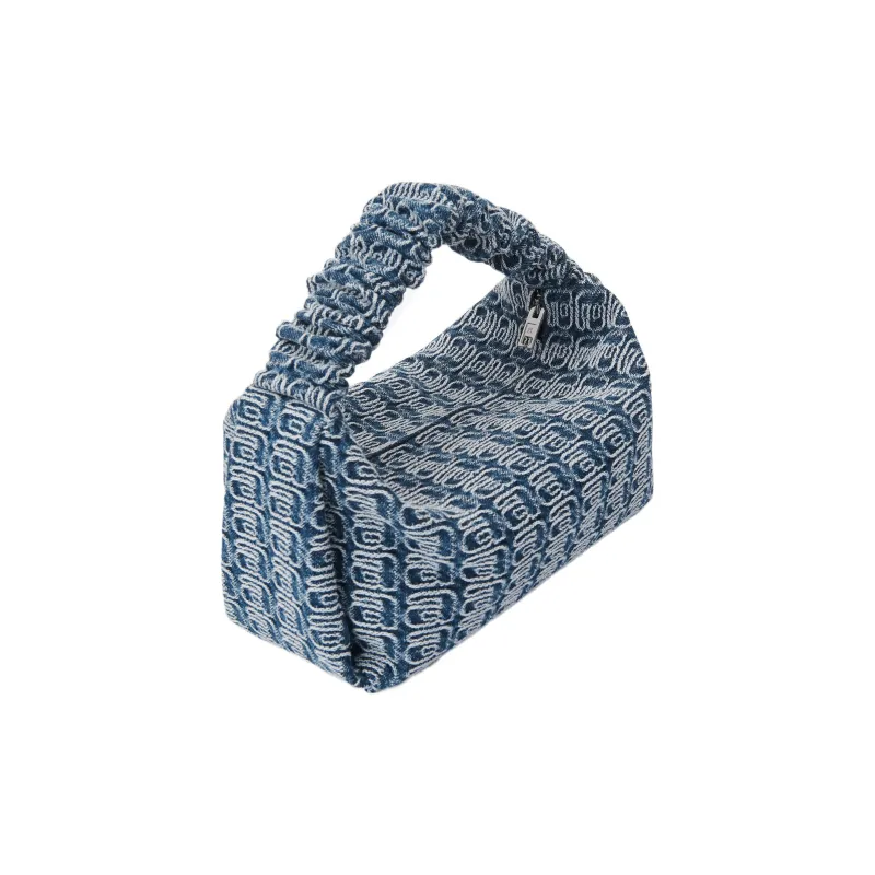 alexander wang Scrunchie Jacquard Denim Handbag Small Vintage Medium Indigo-2