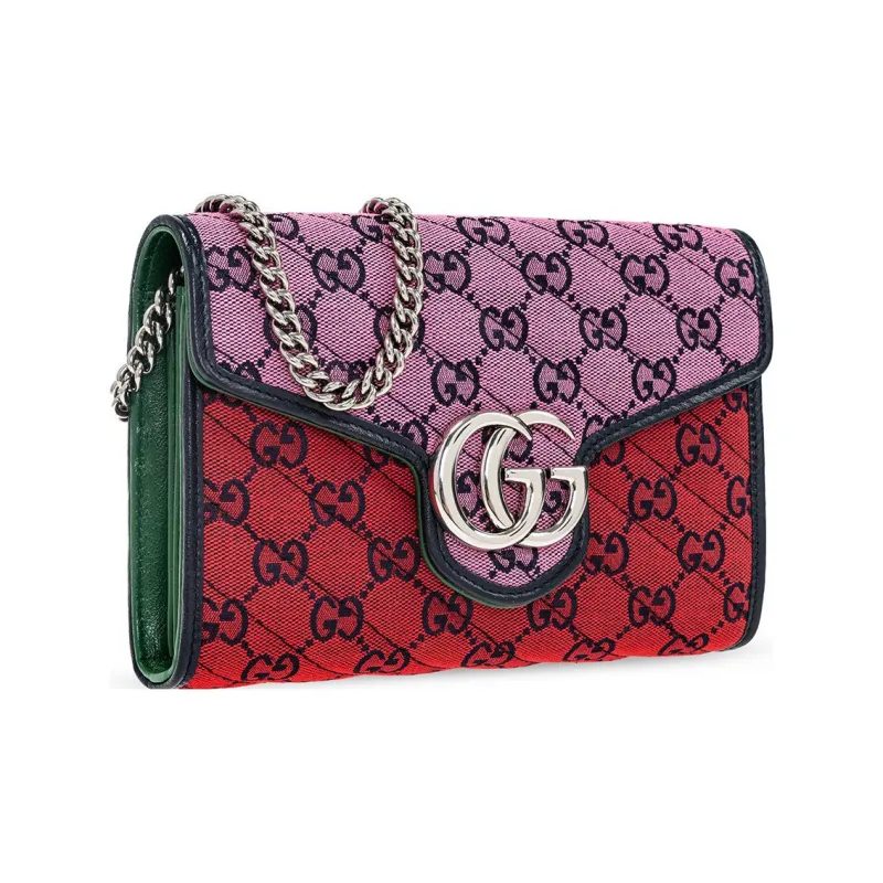 GUCCI GG Marmont Fabric With Leather Crossbody Bag, Shoulder Bag Women's-1