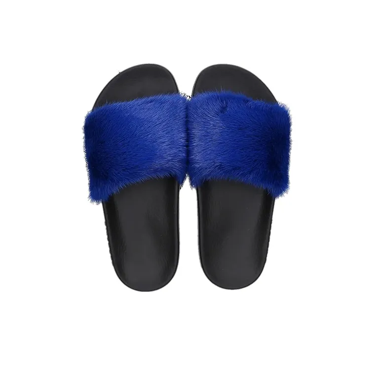 Givenchy Slip Resistant Slide Slippers Women's Blue Black-3