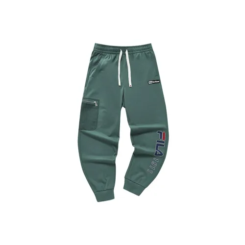 FILA FUSION Knitted Sweatpants Men Jade Green