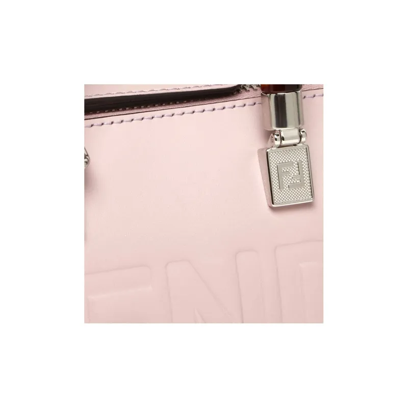 FENDI Patent Leather Boston Bag Handbag Shoulder Bag Crossbody Bag Mini Women's Light Pink Red-4