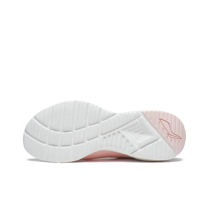 LiNing Raise The Wind Anti Slip Wear Resistant Low Top Running Shoes Women's White Pink-6