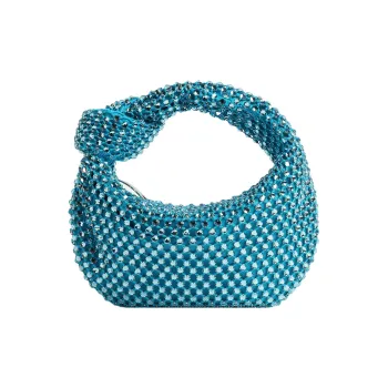 Bottega Veneta JODIE Cotton One Shoulder Handbags Mini Women's Blue