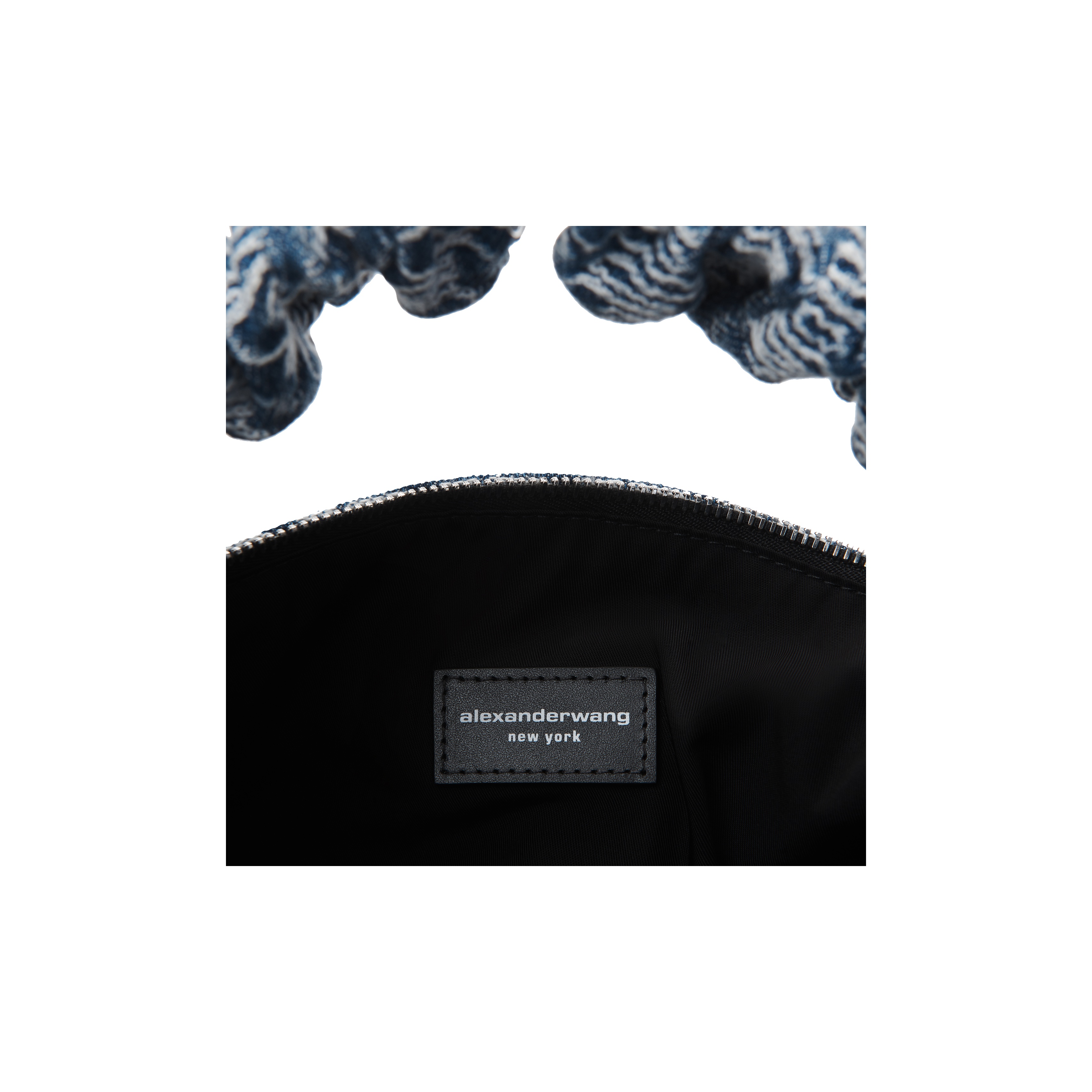 Alexander wang Scrunchie Jacquard Denim Handbag Small