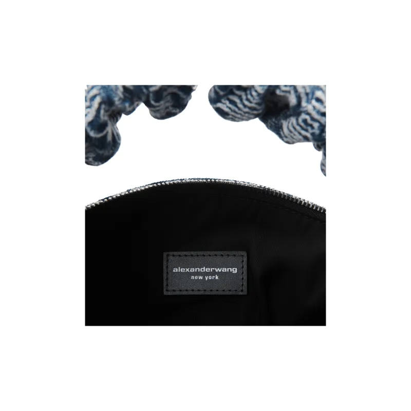 alexander wang Scrunchie Jacquard Denim Handbag Small Vintage Medium Indigo-3