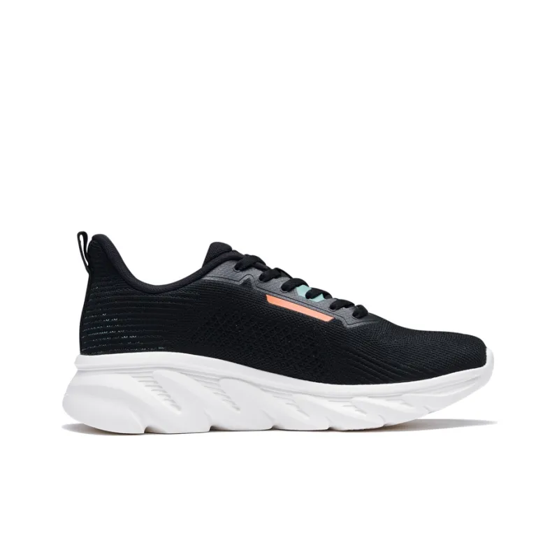 361° Knitted Fabric Wear resistant, Non slip And Breathable Low Top Running Shoes Men's Obsidian Black-1