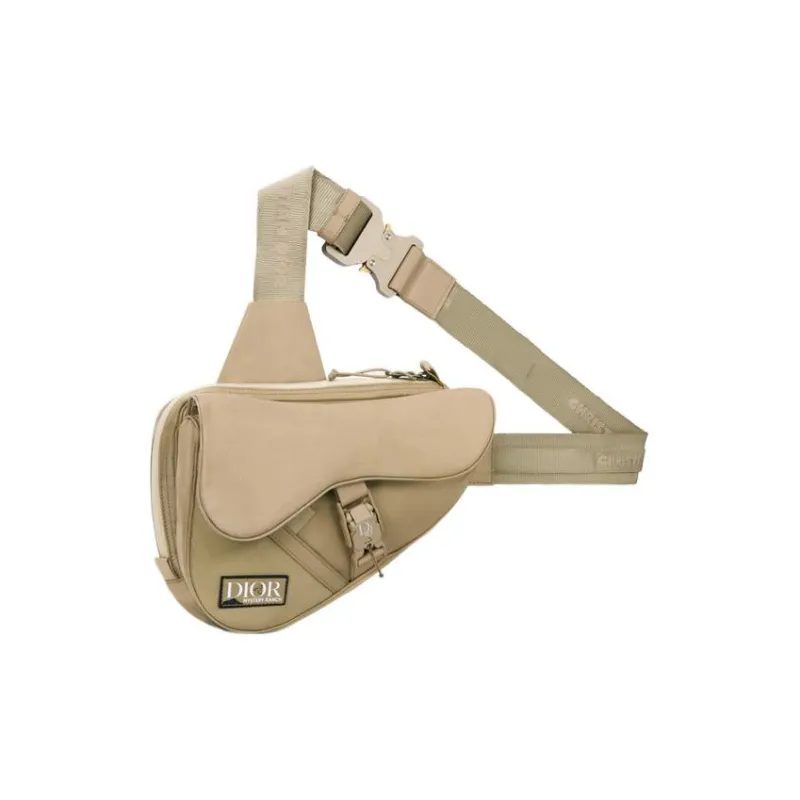 DIOR MYSTERY RANCH Collaboration Nylon Saddle Bag Fanny Pack Sling Bag Men's Beige-1
