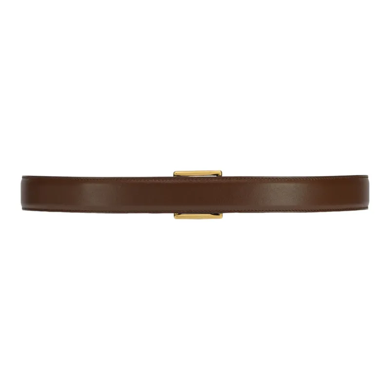 GUCCI Comfortable Fashion Individual Versatile Pin Buckle Belt Men's Brown Width 3cm-1
