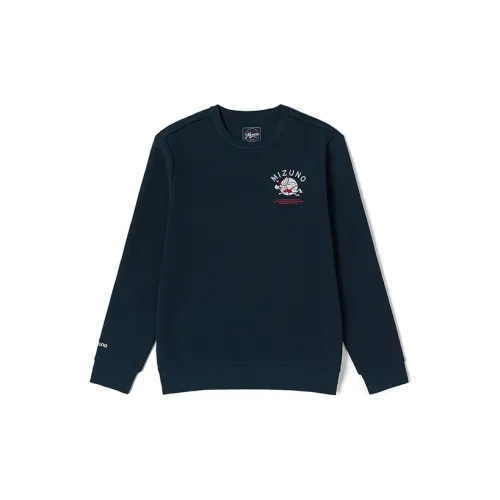 Mizuno Heritage Sweatshirts Unisex Navy Blue