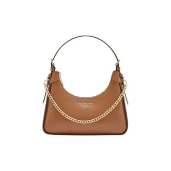 MICHAEL KORS Wilma Leather Handbag Medium Size Women's Acorn Brown