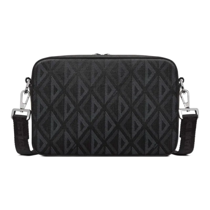 DIOR Canvas With Leather Messenger Bag, Shoulder Bag, Crossbody Bag Men's Black-3
