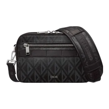 DIOR Canvas With Leather Messenger Bag, Shoulder Bag, Crossbody Bag Men's Black