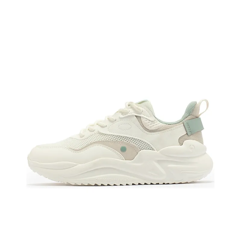 361° Anti Slip And Wear Resistant Lightweight Low Top Sports Casual Shoes Women's White Gray-0