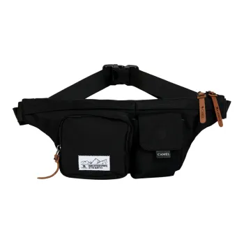CAMEL Fabric Fanny Pack Sling Bag Crossbody Bag Regular Unisex Cloud Charcoal Black/Military Green/Mist Apricot