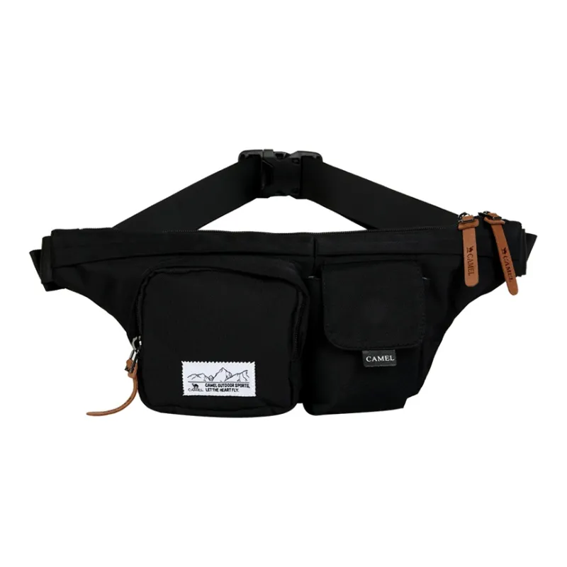 CAMEL Fabric Fanny Pack Sling Bag Crossbody Bag Regular Unisex Cloud Charcoal Black/Military Green/Mist Apricot-0