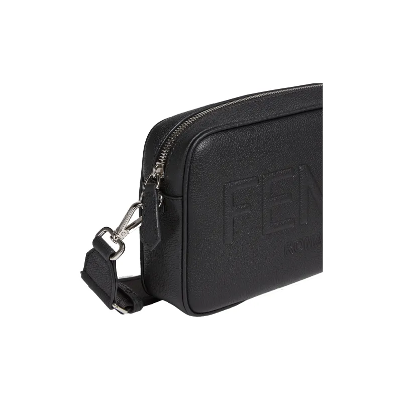 FENDI Cow Leather Camera Bag, Crossbody Bag, Shoulder Bag Men's Black-4