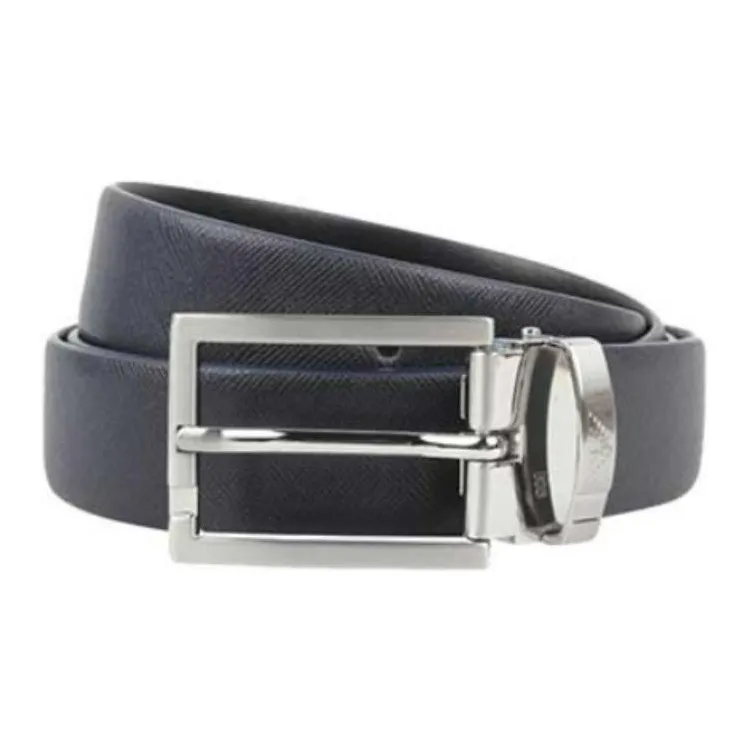 EMPORIO ARMANI Logo Engraved Buckled Belt-1