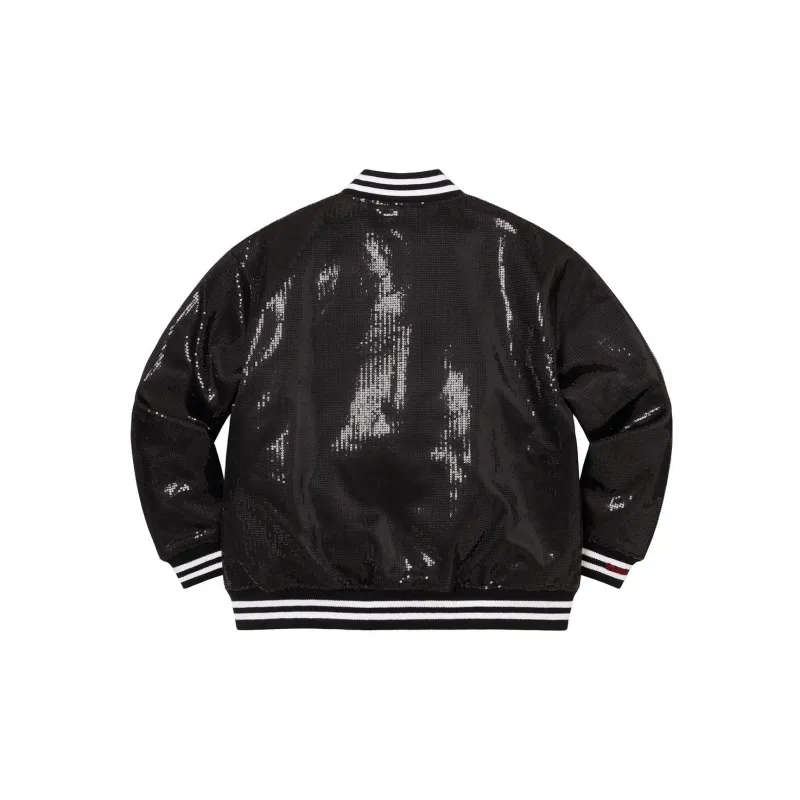 Supreme Mitchell & Ness Sequin Varsity Jacket-1